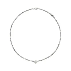 Fashion Collana Fope Collezione Eka in Oro Bianco con Diamanti Gioielli Fope