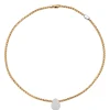 Discount Collana Fope Collezione Eka Tiny in Oro Giallo e Bianco con Goccia in Diamanti Gioielli Fope