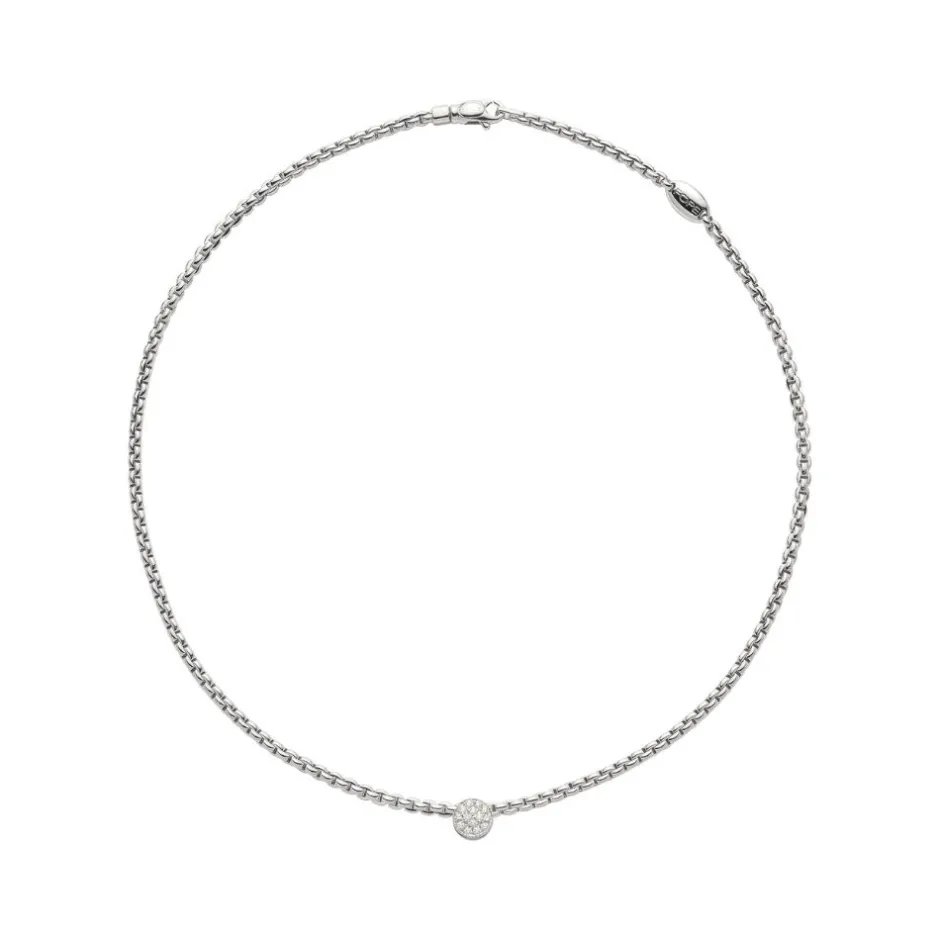 Fashion Collana Fope Collezione Eka in Oro Bianco con Diamanti Gioielli Fope
