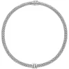 Outlet Collana Fope Collezione Love Nest in Oro Bianco con Diamanti Gioielli Fope