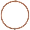 Online Collana Fope Collezione Love Nest in Oro Rosa con Diamanti Gioielli Fope