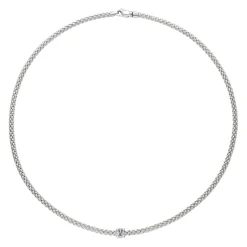 Sale Collana Fope Collezione Prima in Oro Bianco con Diamanti Gioielli Fope