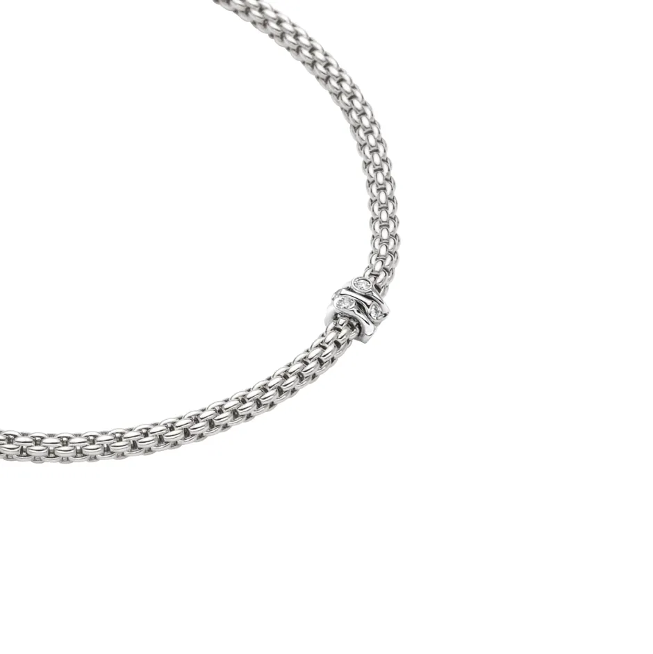 Sale Collana Fope Collezione Prima in Oro Bianco con Diamanti Gioielli Fope