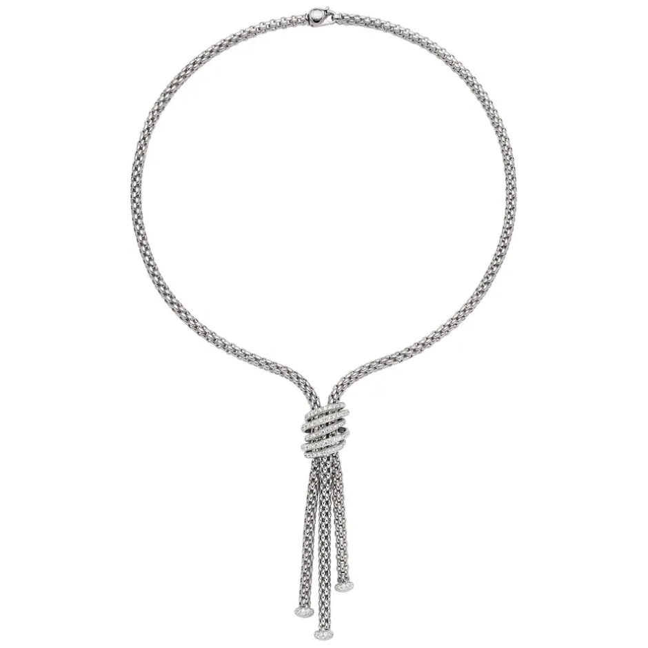 Sale Collana Fope Collezione Solo in Oro Bianco e Diamanti Gioielli Fope