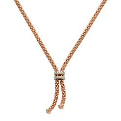 Hot Collana Fope Collezione Solo in Oro Rosa e Bianco con Diamanti Gioielli Fope