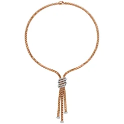 Best Collana Fope Collezione Solo in Oro Bianco e Rosa con Diamanti Gioielli Fope