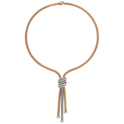 Hot Collana Fope Collezione Solo in Oro Bianco, Giallo e Rosa con Diamanti Gioielli Fope