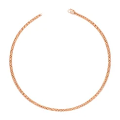 Online Collana Fope Collezione Solo Maglia Novecento in Oro Rosa Gioielli Fope