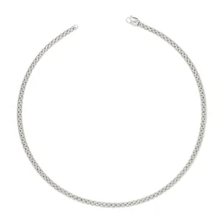 Online Collana Fope Collezione Solo Maglia Novecento in Oro Bianco Gioielli Fope