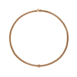 Outlet Collana Fope Collezione Solo in Oro Rosa con Diamante Nero Gioielli Fope