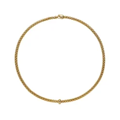 Fashion Collana Fope Collezione Solo in Oro Giallo con Diamante Gioielli Fope