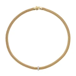 Sale Collana Fope Collezione Vendome in Oro Giallo e Bianco e Diamanti. Gioielli Fope
