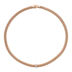 Clearance Collana Fope Collezione Vendome in Oro Rosa e Bianco. Gioielli Fope