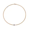 Online Collana Fope Flex It Collezione Eka in Oro Rosa e Diamanti Neri Uomo Gioielli Fope Uomo | Gioielli Fope