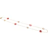 Hot Collana Madi Chanel in Argento con Quarzo Rosso Idrotermale Gioielli Madi