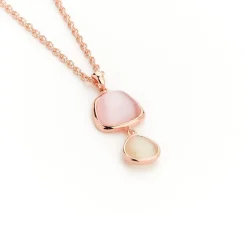 Online Collana Madi Collezione Laguna con Due Quarzi Idrotermali Colorati Gioielli Madi