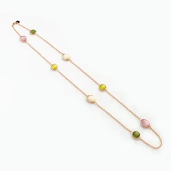 Fashion Collana Madi Collezione Laguna Bubble con Otto Quarzi Idrotermali Colorati Gioielli Madi