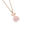 New Collana Madi Collezione Laguna Luce con Quarzi Idrotermali Rosa Gioielli Madi