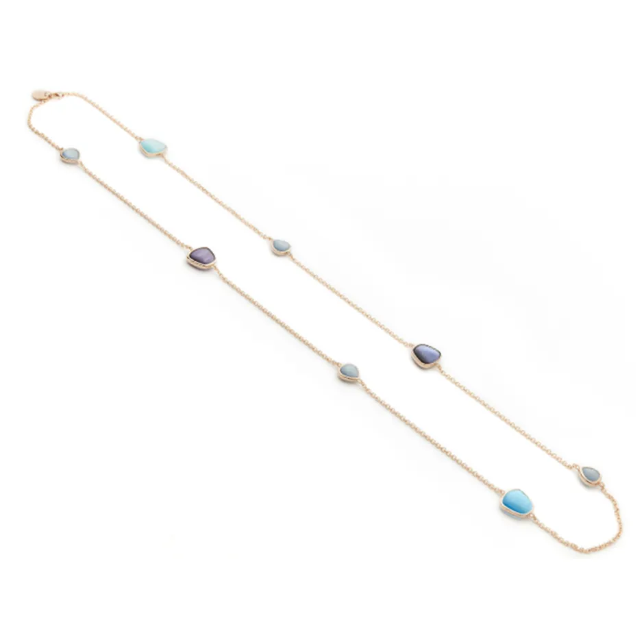 Outlet Collana Madi Collezione Nuvole con Otto Quarzi Idrotermali Colorati Gioielli Madi