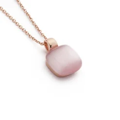 Clearance Collana Madi Essenza Pendente con Quarzo Idrotermale Rosa Gioielli Madi