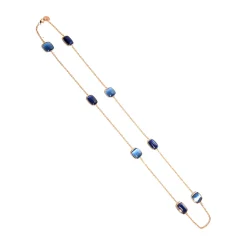 Online Collana Madi Laguna Blu con Otto Pietre Blu Scuro Gioielli Madi