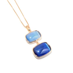 Hot Collana Madi Laguna Blu Pendenti con Quarzi Idrotermali Gioielli Madi