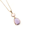 Clearance Collana Madi Laguna Goccia Pendenti con Quarzo Idrotermale Lilla Gioielli Madi