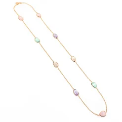Best Collana Madi Laguna Goccia Chanel con Quarzi Idrotermali Multicolor Gioielli Madi