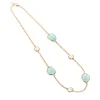 Hot Collana Madi Laguna Goccia con Quarzi Verde Acqua e Ghiaccio Gioielli Madi