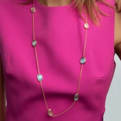 Hot Collana Madi Laguna Goccia con Nove Quarzi Idrotermali Colorati Gioielli Madi