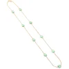 Hot Collana Madi Laguna Mono Lunga con Nove Pietre Verde Acqua Gioielli Madi