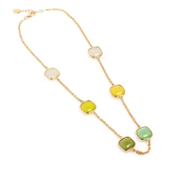 Online Collana Madi Laguna Oliva con Quarzi Idrotermali Verdi Gioielli Madi