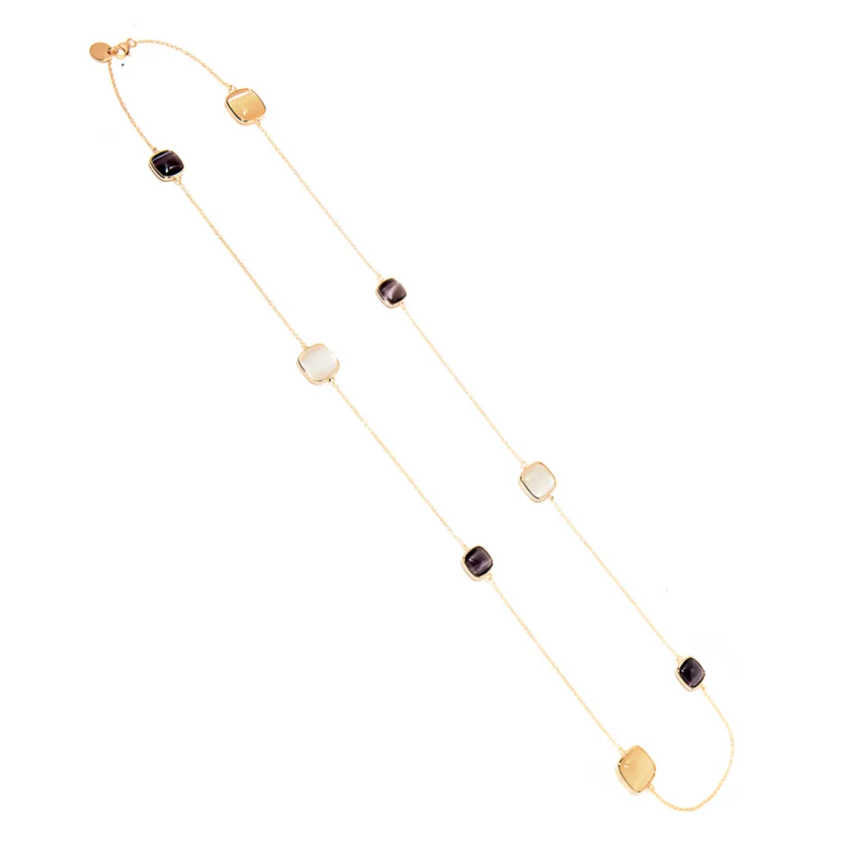 Online Collana Madi Laguna Pesca con Otto Pietre Multicolor Gioielli Madi