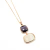 Clearance Collana Madi Laguna Pesca Pendenti con Quarzi Ghiaccio e Grigio Fumo Gioielli Madi