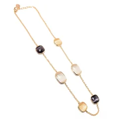 Clearance Collana Madi Laguna Pesca con Sei Grandi Quarzi Colorati Gioielli Madi