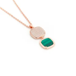 Best Collana Madi Safari con Malachite e Zirconi Bianchi Gioielli Madi