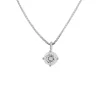 Fashion Collana Punto Luce Filo in Oro Bianco con Diamante 0,25 Carati Collane Punto Luce