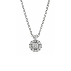 Hot Collana Punto Luce Pave in Oro Bianco con Diamanti Collane Punto Luce | Collane