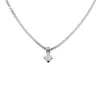 Clearance Collana Punto Luce in Oro Bianco con Diamante 0,03 Carati Collane Punto Luce