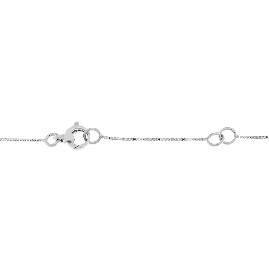 Hot Collana Punto Luce in Oro Bianco con Diamante 0,15 Carati Collane Punto Luce