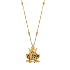 Online Collana Rue des Mille Lunga Principe Ranocchio Elettroformato Gioielli Rue Des Mille