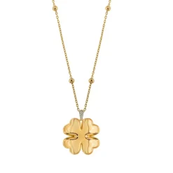 Discount Collana Rue des Mille Lunga Quadrifoglio Elettroformato Gioielli Rue Des Mille