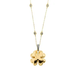 Sale Collana Rue des Mille Quadrifoglio Elettroformato Castoni Gioielli Rue Des Mille