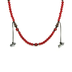 Sale Collana Tamashii Mudra Corta con Agata Rossa Passione Gioielli Tamashii