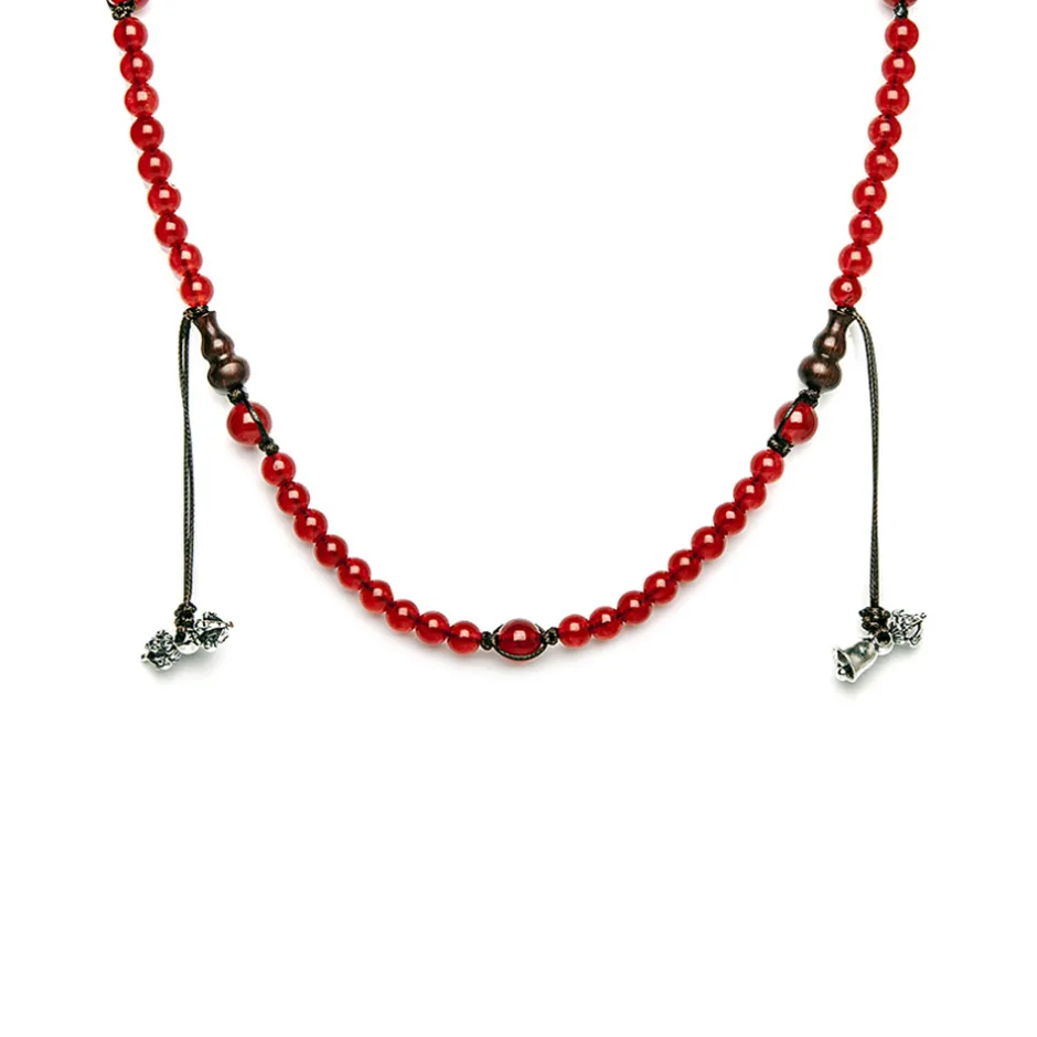 Sale Collana Tamashii Mudra Corta con Agata Rossa Passione Gioielli Tamashii