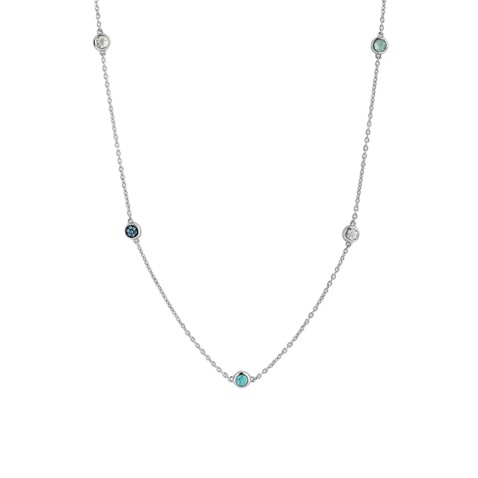 Hot Collana Ti Sento Milano Bowls Turchese con Zirconi Gioielli Ti Sento Milano