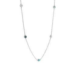 Hot Collana Ti Sento Milano Bowls Turchese con Zirconi Gioielli Ti Sento Milano