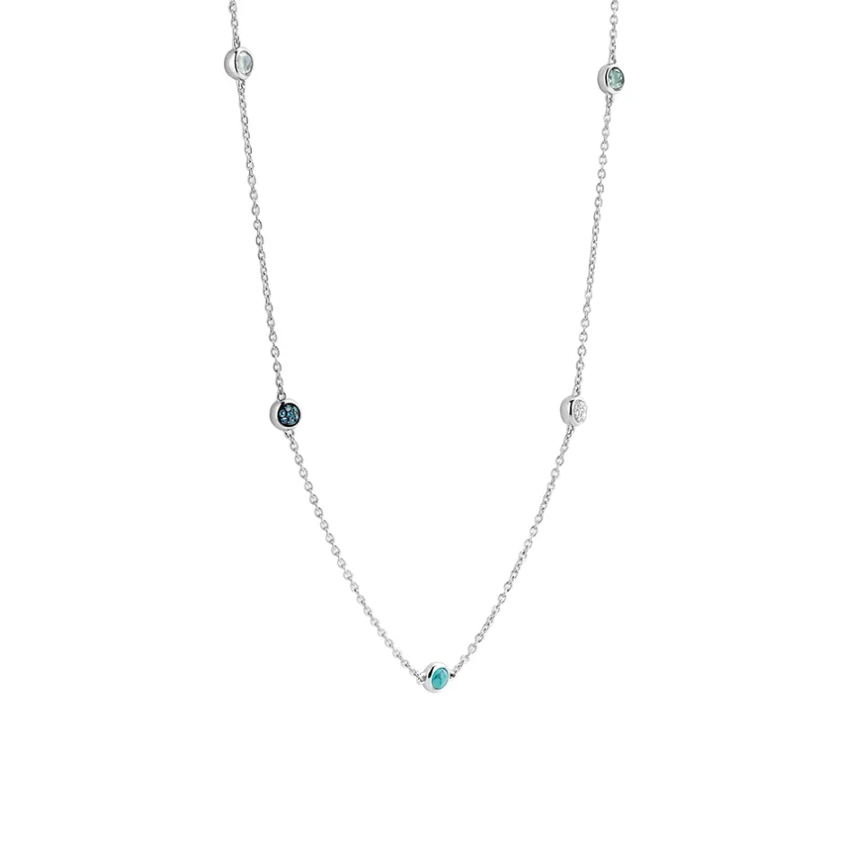 Hot Collana Ti Sento Milano Bowls Turchese con Zirconi Gioielli Ti Sento Milano