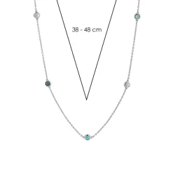 Hot Collana Ti Sento Milano Bowls Turchese con Zirconi Gioielli Ti Sento Milano