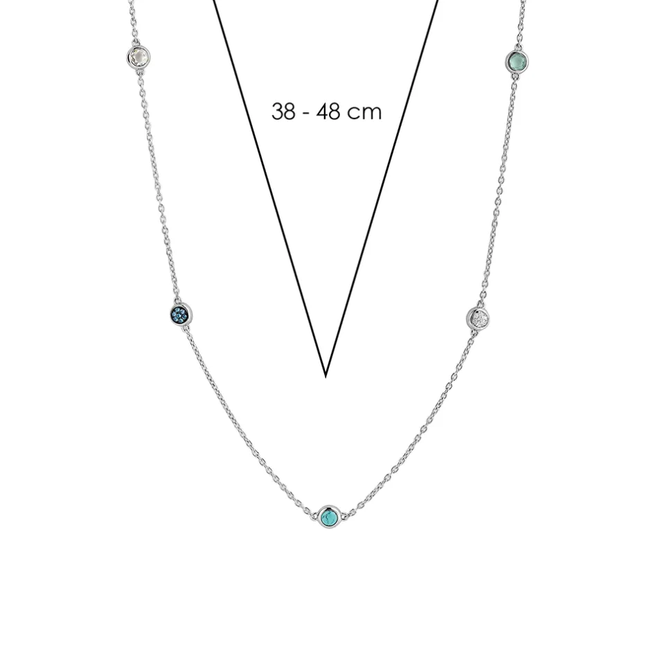 Hot Collana Ti Sento Milano Bowls Turchese con Zirconi Gioielli Ti Sento Milano